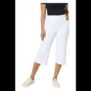 Joy Collection Women's Cool & Clean Smooth Capri Power Pant White - Regular